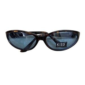 Kiss Womens Classic Tortoise Blue Lens Cat Eye Sunglasses Hand Polished Frames